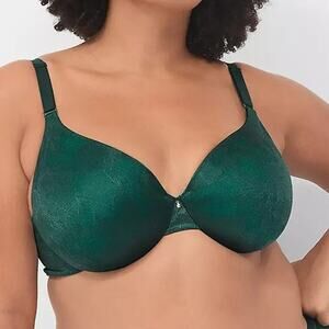 [Cacique] Green Back Smoother Lightly Lined Full Coverage Underwire Bra Size 44C